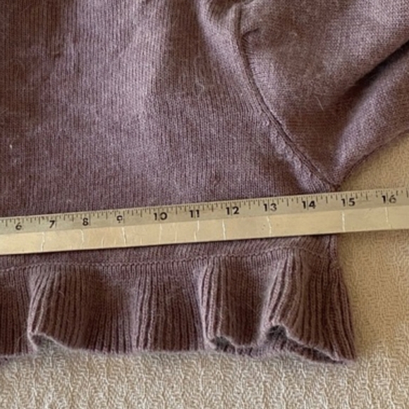 Urban Behaviour Angora-Blend Cropped Ruffle-Front Sweater — NWT XS - Picture 6 of 9